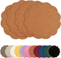 AHHFSMEI Round Faux Linen Placemats Set of 4 Heat Resistant Non-Slip Stain by AHHFSMEI