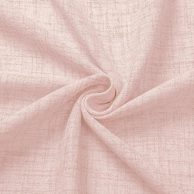Tollpiz Linen Tier Curtain Rod Pocket Semi Sheer Half Kitchen Curtains Burlap - Image 9