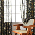 Sutuo Home Black Sheer Curtains 96 Inches Long 2 Panels Set, Privacy Window by SutuoHome