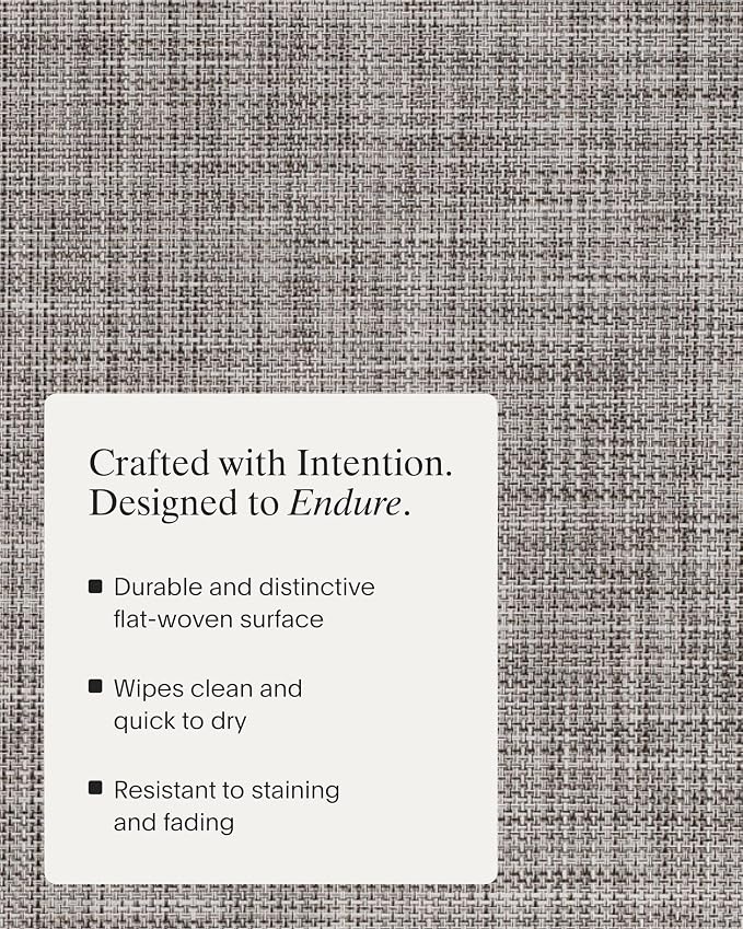 Chilewich Mini Basketweave Placemats, Woven Oval Placemats Set of 4 | Reusable - Image 3