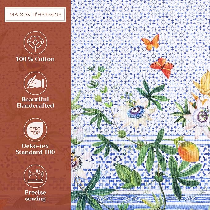 Maison d' Hermine Placemats Set of 4 Reusable 100% Cotton | Cloth Place Mats - Image 2
