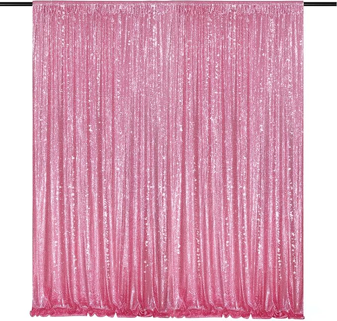 Blush Pink Sequin Backdrop Glitter Backdrop Curtains 10ft x 10ft Glitter by QueenDream