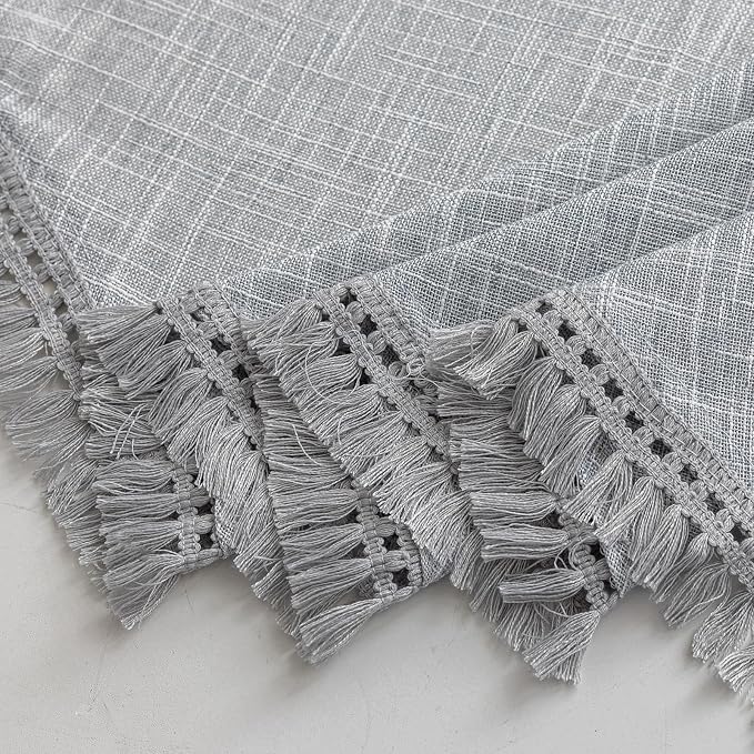 Beda Home Tassel Linen Textured Swag Curtain Valance - Image 3