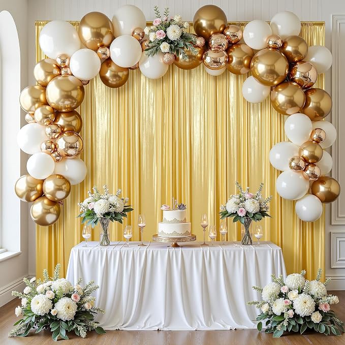 gogoparti 20x14FT Gold Sequin Backdrop Curtain - Image 3