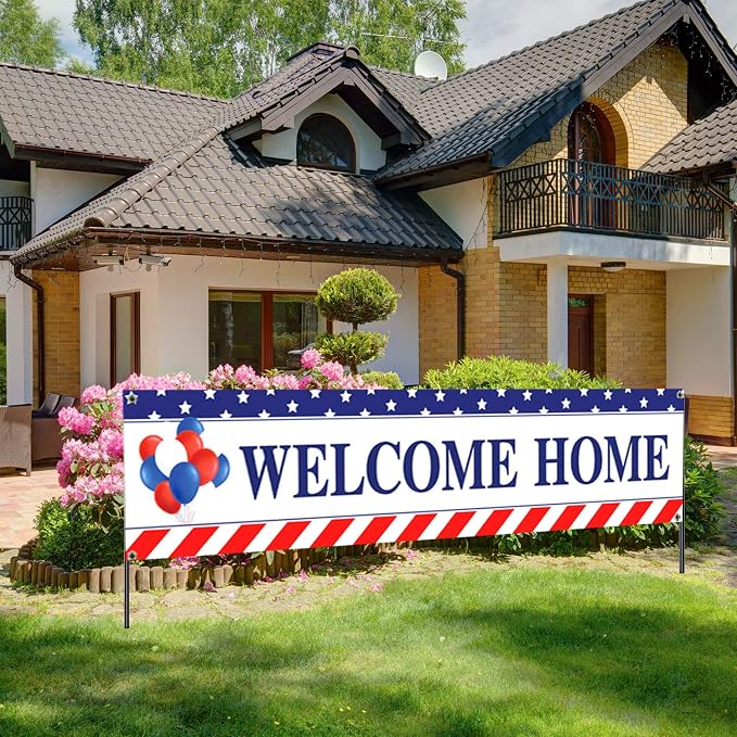 Blulu Welcome Home Banner Decoration 71 x 15.7 Inches Large Welcome Back Home by Blulu