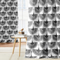 KGORGE Blackout Curtains Bird Pattern 52" W x 108" L Black 2 Panels | Privacy by KGORGE