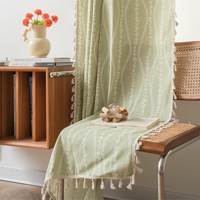 Sutuo Home Green Boho Curtains 84 Inches Long - Image 4