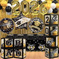 Black and Gold Graduation Decorations Class of 2026 by UJoyant