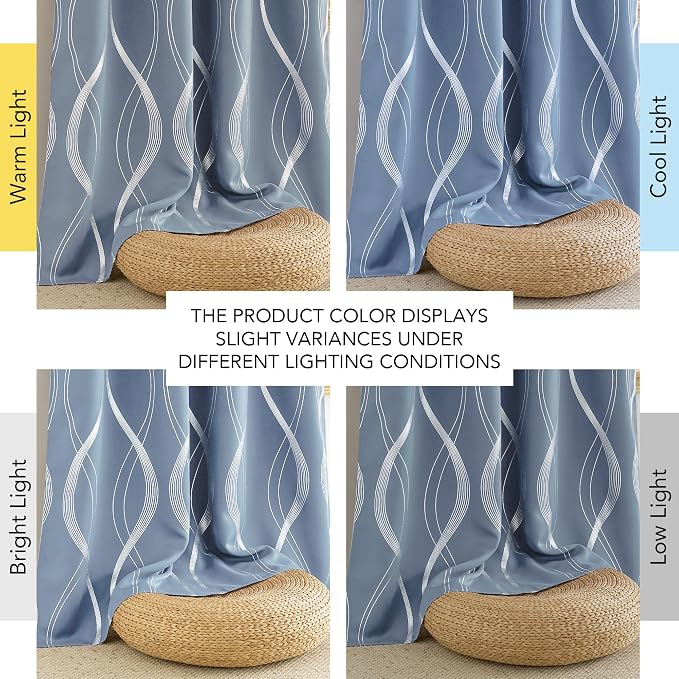 NICETOWN Dusty Blue 63" Length Curtains - Image 8