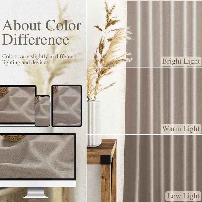 Ecru Linen Curtains 84 Inches Long - Image 3