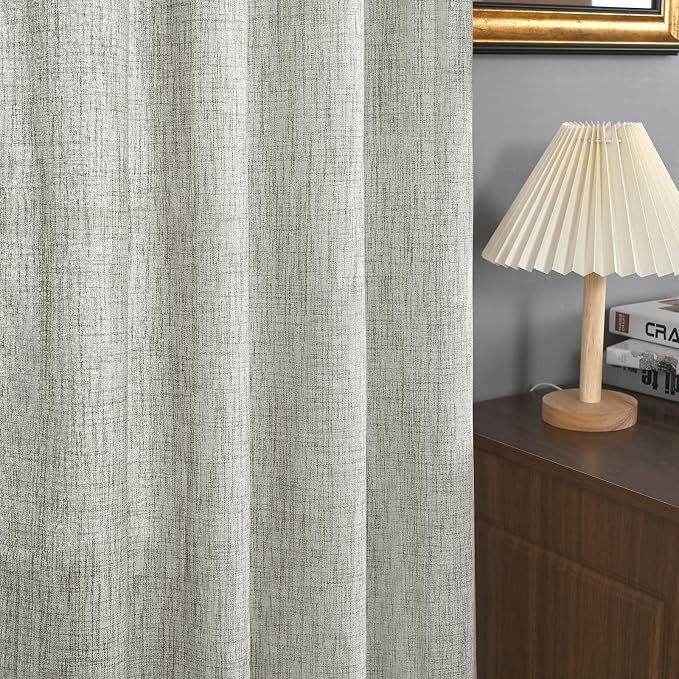 YoungsTex Linen Curtains for Living Room 52 X 80 Inch Length, Light Filtering - Image 5