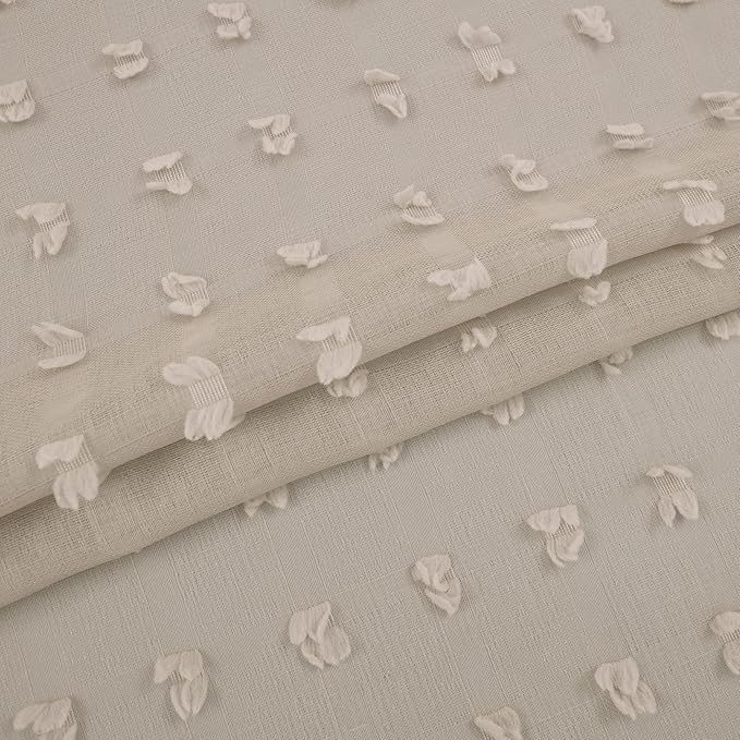 KOUFALL Cute Sheer Curtains 63 Inch Length - Image 5