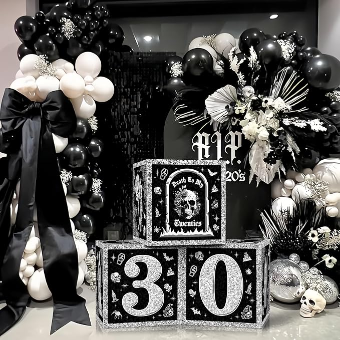 Death to My 20s 30th Birthday Balloon Boxes, Paper and Plastic, Includes 3 Pcs - Image 5