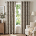 jinchan Grey Damask Curtains 84 Inch Room Darkening Grommet 2 Panels | Blackout by JINCHAN