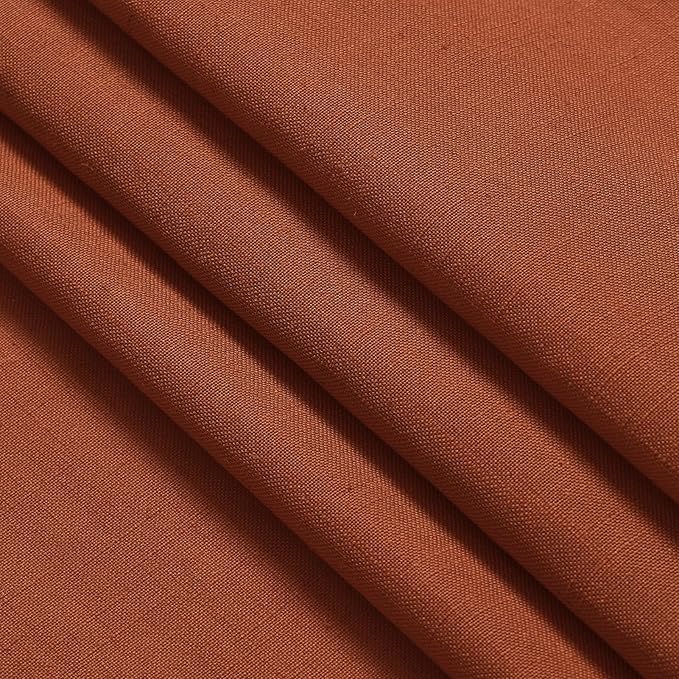 2 Panels Terracotta Linen Curtains 108 inches Long - Image 5