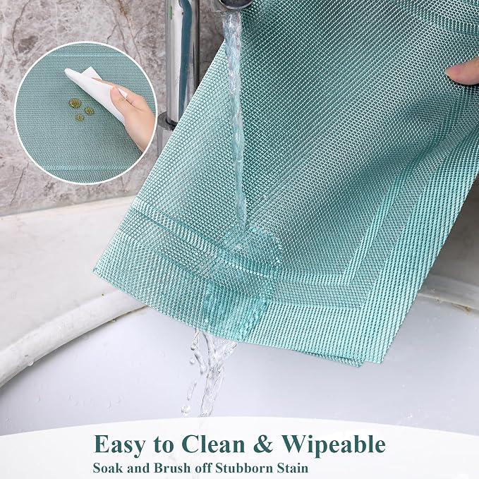 SHACOS Woven Vinyl Placemats Set of 6 Wipe Clean Place Mats - Image 8