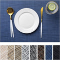 LEXMORE Placemats Set of 8 Vinyl/Plastic Woven Place Mats by lexmore
