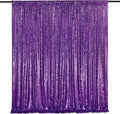 10ft x 10ft Purple Sequin Backdrop Glitter Halloween Party Backdrop Curtains by QueenDream