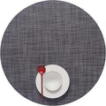 Chilewich Mini Basketweave Placemats, Round Woven Placemats Set of 4 | Reusable by Chilewich