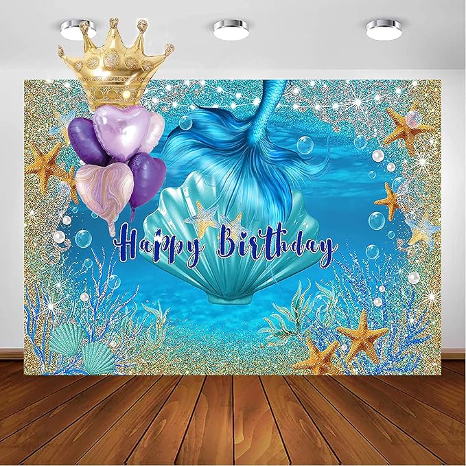 Purple Balloons Birthday Decorations，Gold Crown Princess Foil Balloons Set - Image 9
