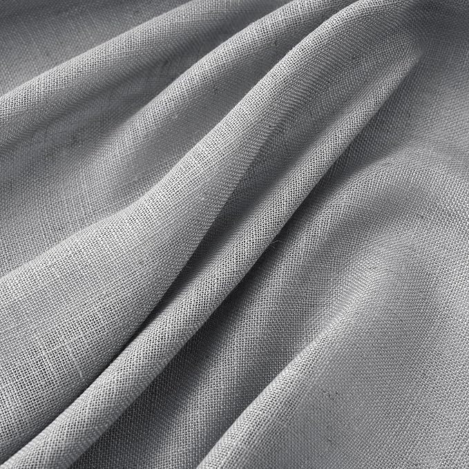 MIULEE Grey Linen Curtains 52x96 Inch Long - Image 4