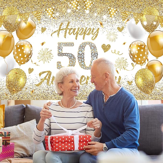 50th Wedding Anniversary Banner Decorations - Image 2