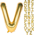Letter Balloons 40 Inch Giant Jumbo Helium Foil Mylar Gold V | by Exquisitehighqualitypartydecorationstomeetyoureveryneed%EF%BC%81