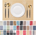 Placemats Set of 6 Washable Indoor | Outdoor Vinyl Place Mats by CADONO