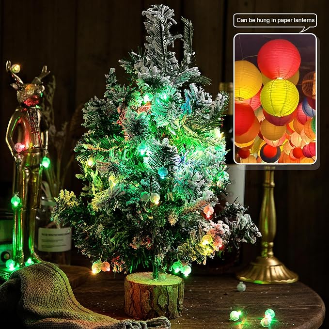 100Pcs Balloon Lights with Hanging Strings, Mini LED Lights Multicolor Flash - Image 2