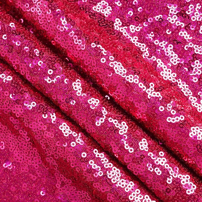 Eternal Beauty Hot Pink 3mm Sequin Backdrop 6x8 Ft - Image 7