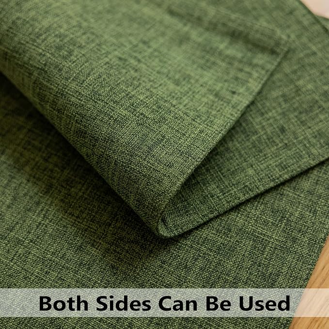 Demetex Green Placemats Set of 6 Vintage Cloth Textured Place Mats Stain - Image 5