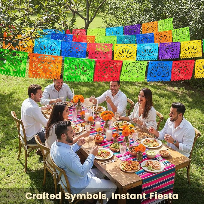 DOMESTAR 2 Packs 36 FT Mexican Party Banner, Fiesta Party Decoration | Papel - Image 6