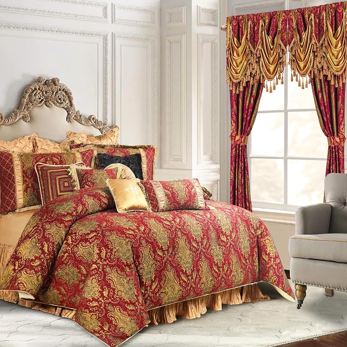 Loom and Mill Red Damask Curtains - Image 2
