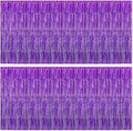 20 Pack Purple Foil Fringe Curtains 3.2ft x 8.2ft Fringe Backdrop Curtain by Ohiyoo