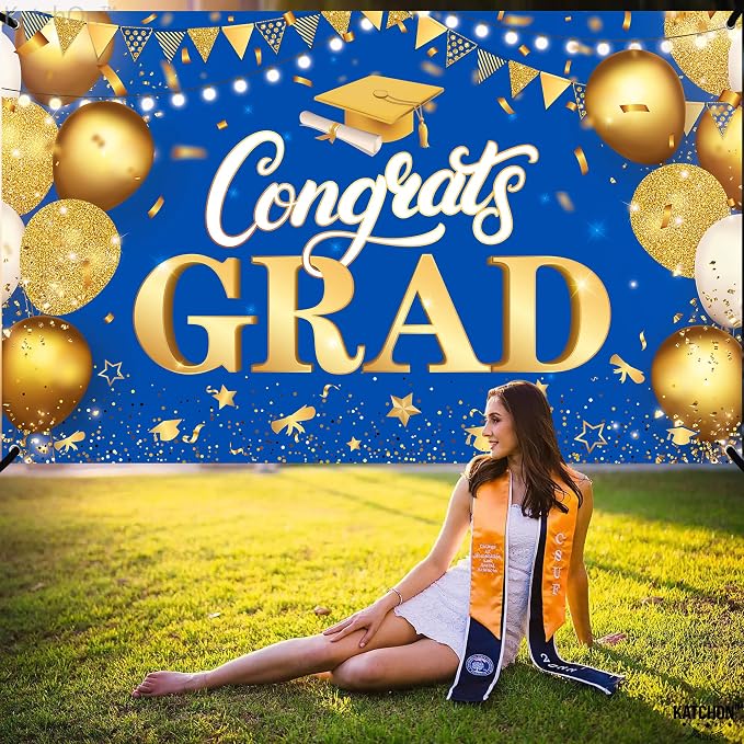 KatchOn Congratulations Banner 72x44 Inch | Congrats Grad Banner, Graduation - Image 2