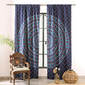 Popular Handicrafts Blue Hippie Mandala Art of Camel Curtains 100 Inch Length by PopularHandicrafts