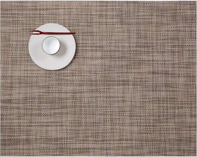 Chilewich Mini Basketweave Placemats, Woven Rectangle Placemats Set of 4 | Easy by Chilewich