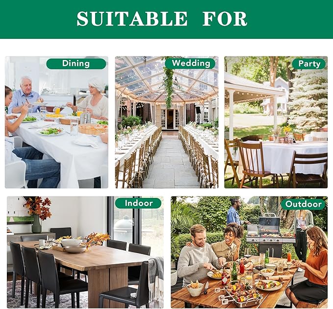 Biscaynebay Textured Fabric Tablecloths 70x120 Inches Rectangular, Silver Grey Water Resistant Spill Proof Tablecloths for Dining, Kitchen, Wedding and Parties, Machine Washable