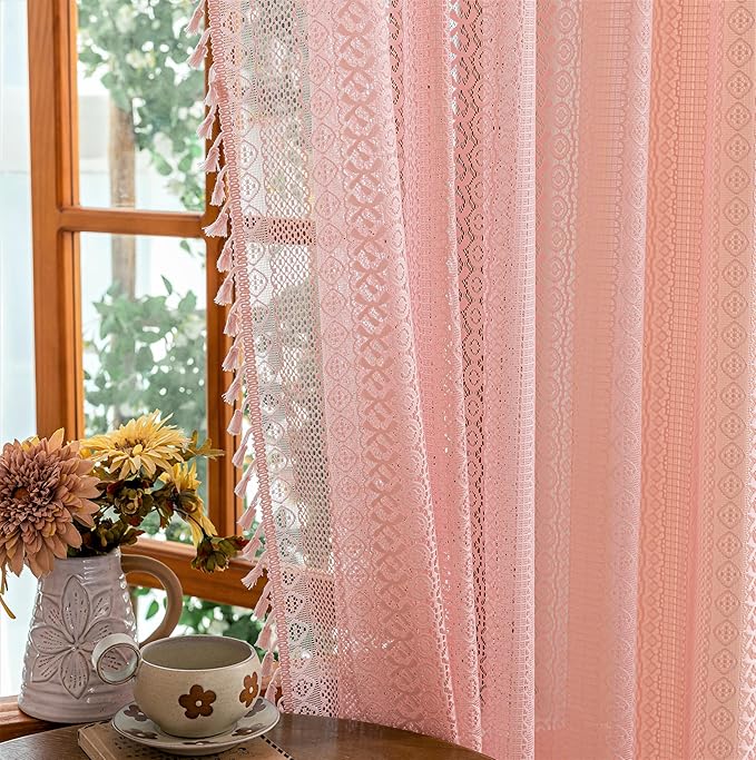 Sutuo Home Lace Sheer Boho Curtains - Image 7
