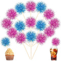 Chinco 100 Pcs Foil Firework Cupcake Toppers Sparkle Tinsel Cake Toppers Cake by Chinco