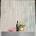 JYFLZQ White Iridescent Sequin Backdrop Curtains 10ft x 10ft 1 Panel Glitter by JYFLZQ