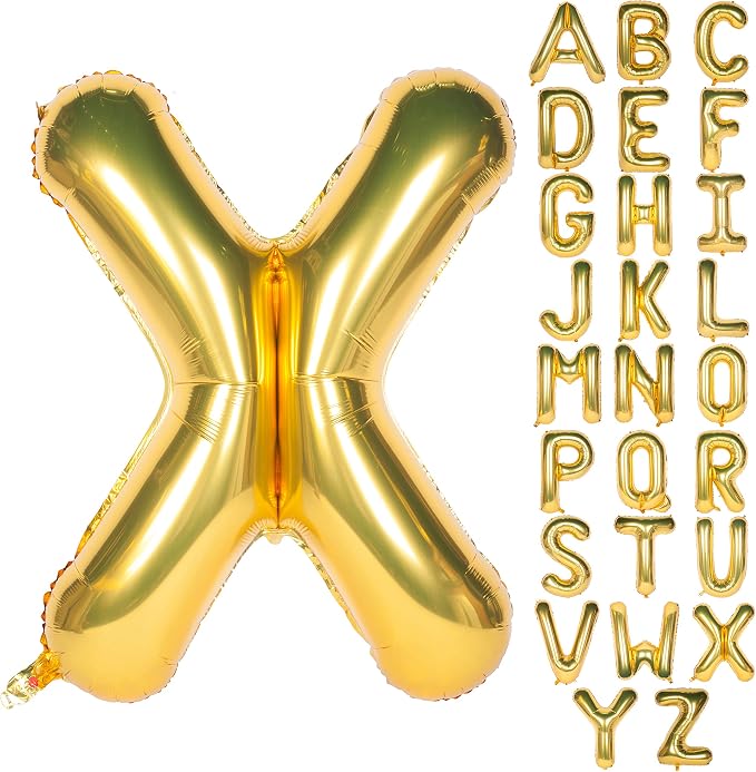 Letter Balloons 40 Inch Giant Jumbo Helium Foil Mylar Gold X | by Exquisitehighqualitypartydecorationstomeetyoureveryneed%EF%BC%81