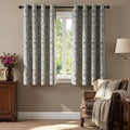 jinchan Blue Damask Curtains 54 Inch Room Darkening Grommet 2 Panels | Blackout by JINCHAN