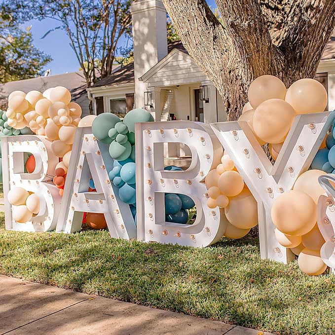Nude Balloons Different Sizes 135pcs 18 12 10 5 Inch Light Brown Balloon Arch - Image 4