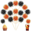 Chinco 100 Pcs Halloween Foil Firework Cupcake Toppers | Sparkle Tinsel Cake by Chinco