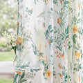 MYSKY HOME Green Sheer Floral Curtains 95 Inch Length by MYSKYHOME