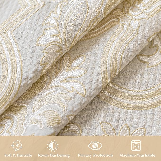 Loom and Mill Elegant Damask Curtains - Image 5