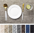 LEXMORE Placemats Set of 8 Vinyl/Plastic Woven Place Mats by lexmore