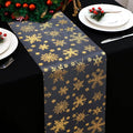 Snowkingdom 2PCS Gold Christmas Snowflake Glitter Table Runner 108 Inch | by Snowkingdom