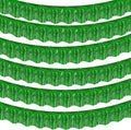 LOLStar Green Foil Fringe Tinsel Garland, Tinsel Streamers Banner, 6 Pack | by LOLSTAR